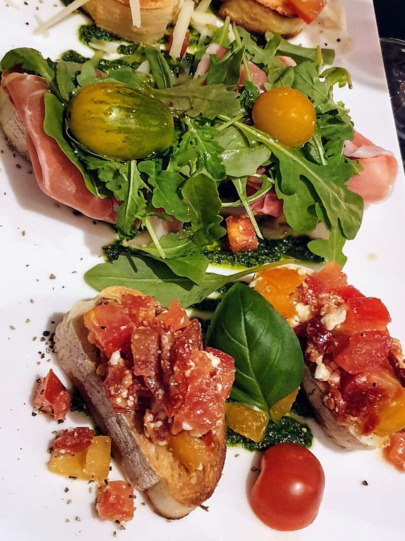 Forskellige bruschettas
