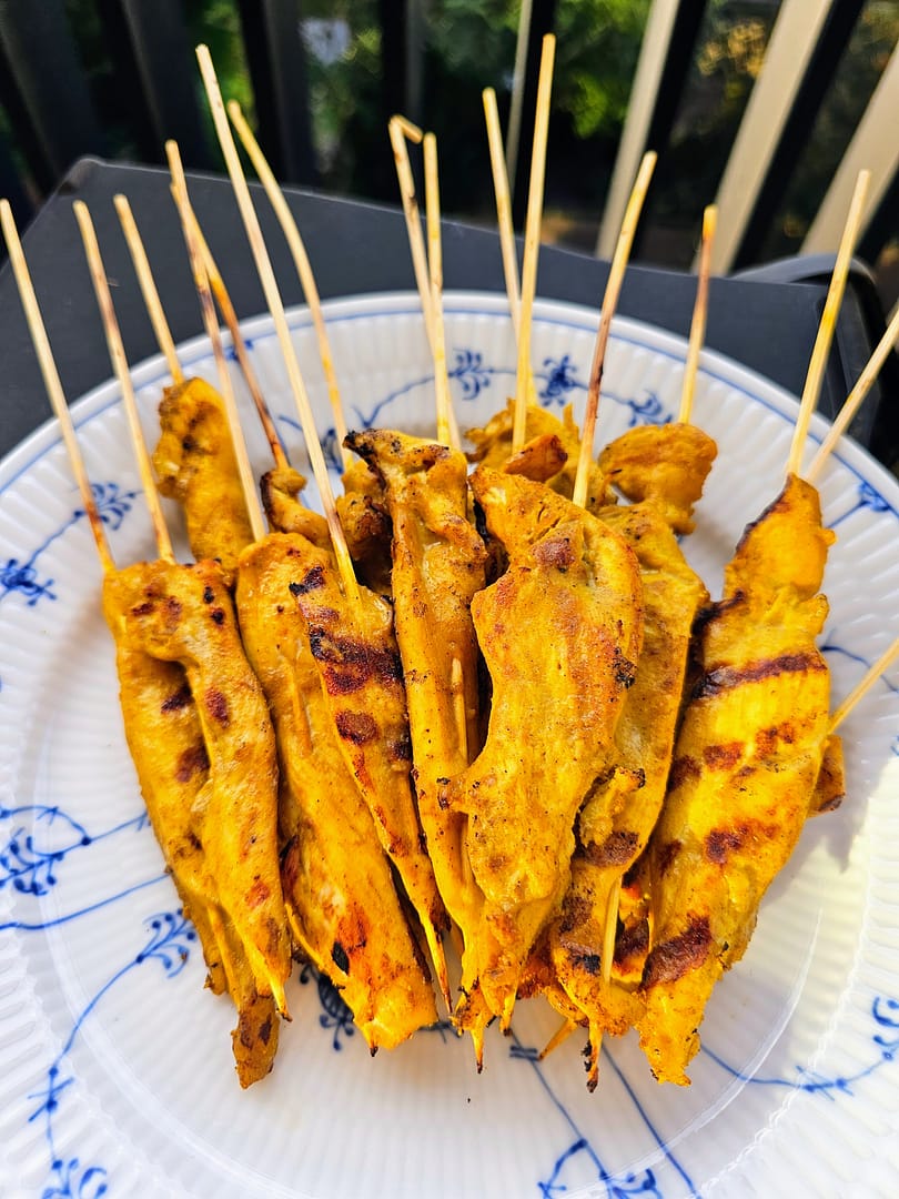 Grillede kyllingespyd