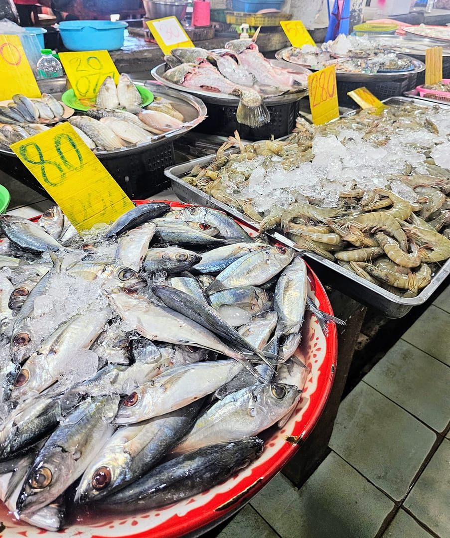 Fisk på marked i Khao Lak